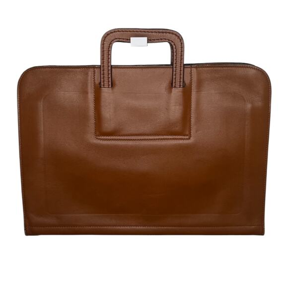 Wear Best Other - 1970s Wear Best VelvaHide Leather Portfolio Briefcase Brown Zip Case